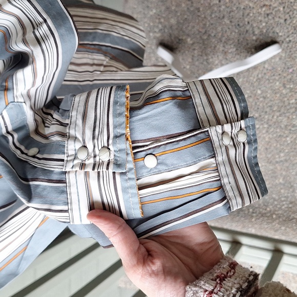 Retro Wrangler striped snap buttonfront long sleeve size XL - Picture 9 of 11